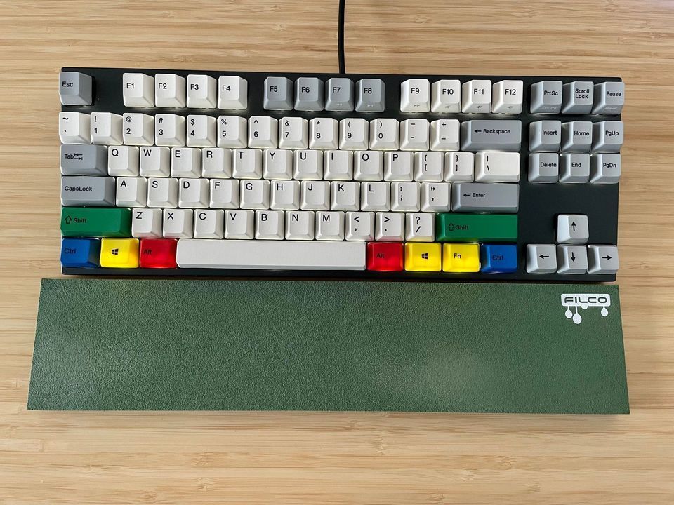Varmilo VA87M RGBY White LED TKL Dye Sub PBT Mechanical Keyboard + FILCO Wrist Rest
