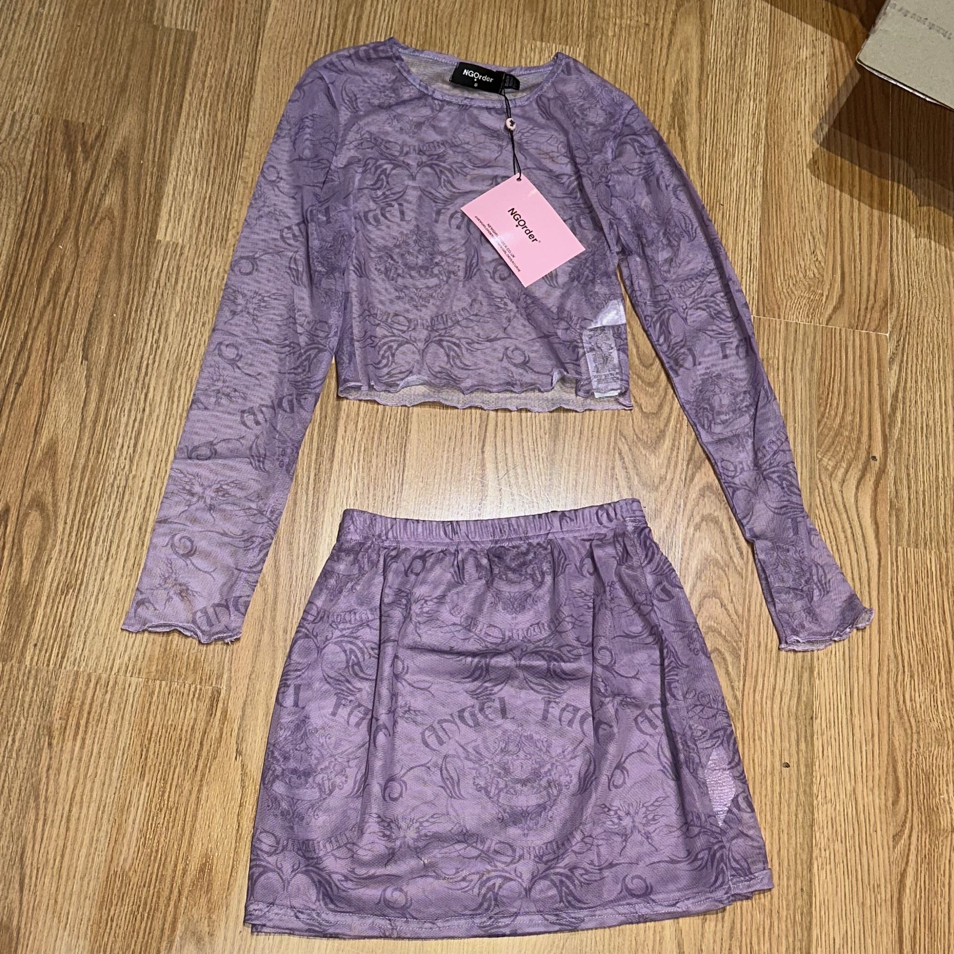 Mesh Skirt Set
