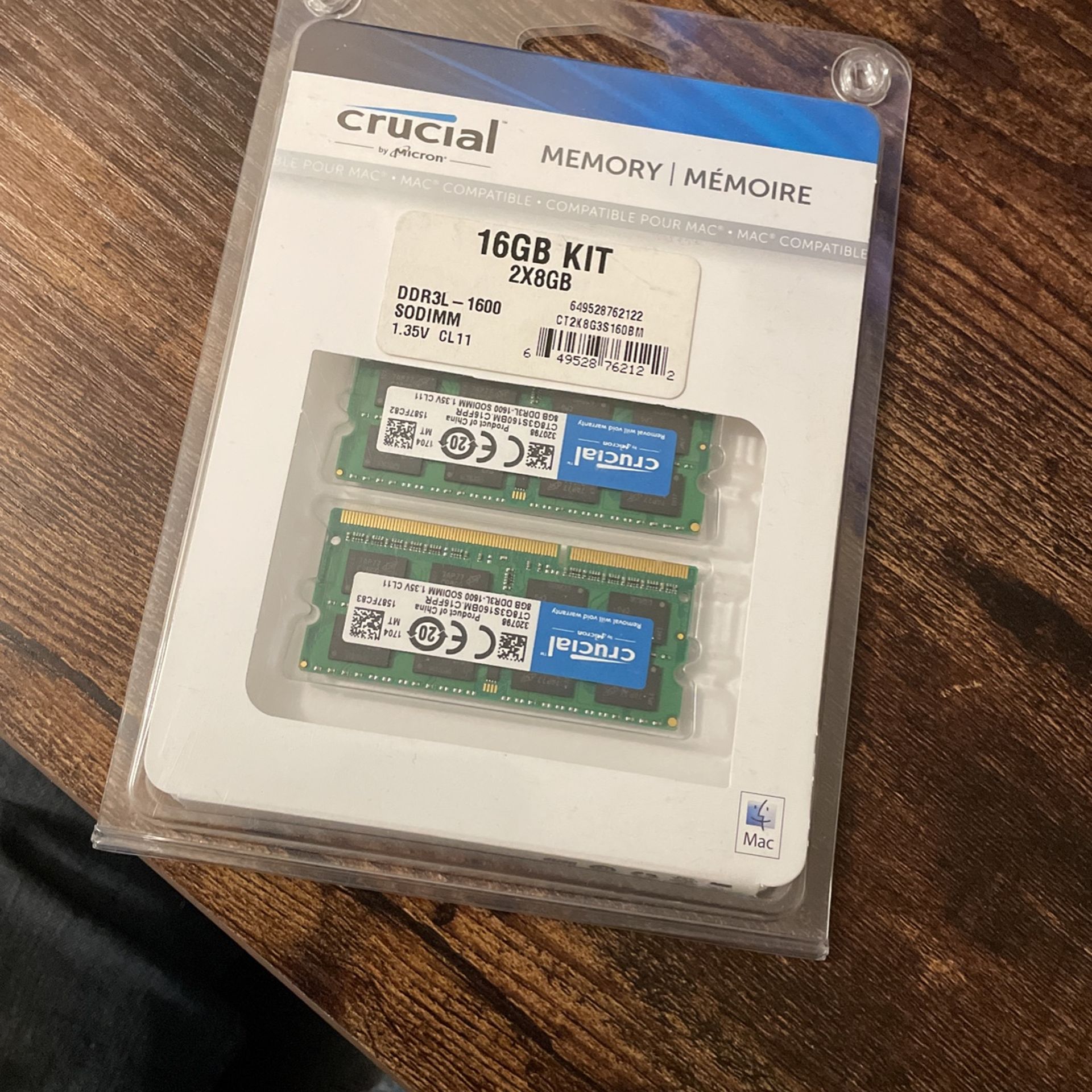 Crucial 16GB Ram kit
