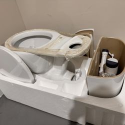 New Rear Outlet Toilet With 19 Inch Tall Toilet Bowl & Tank, High Toilets For Seniors With Rear Discharge-Includes Extension Pipe, $75