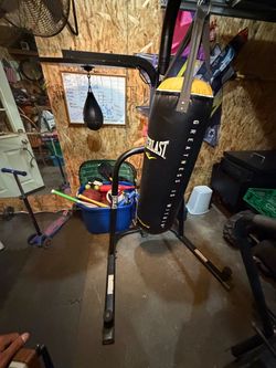 Everlast heavy Punching bag and speed bag with base