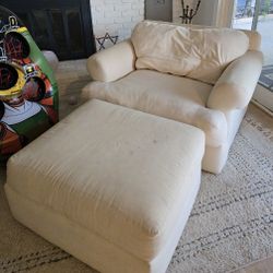 Oversize Chair And Ottoman