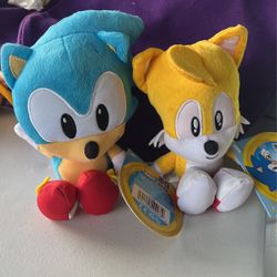 Sonic The Hedgehog, Plush Sonic And Tails