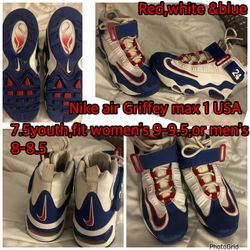 Nike Air Griffey Max 1 USA 7.5 Youth,fit Men&women