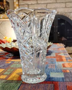 VINTAGE FROM SPAIN 1960s LARGE 9' TALL x 6" GLASS VASE