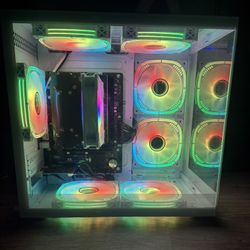 Suevery Gaming PC, AMD Ryzen 5 5600GT, 16GB DDR4 RAM, Vega7, 512GB SSD, Wi-Fi 6-White