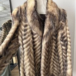 Vintage Striped Possum Fur Jacket 
