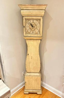 Vintage Antique Wooden Grandfather Clock with Storage