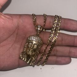 14k Jesus Piece Set