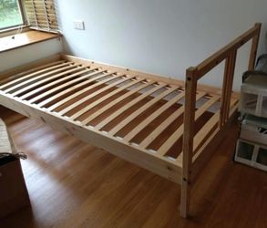 IKEA TARVA TWIN PINE WOODEN BED FRAME WITH HEADBOARD FOOTBOARD PLANKS for Sale in San Francisco CA OfferUp