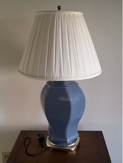 Pair Of French Blue Table Lamps