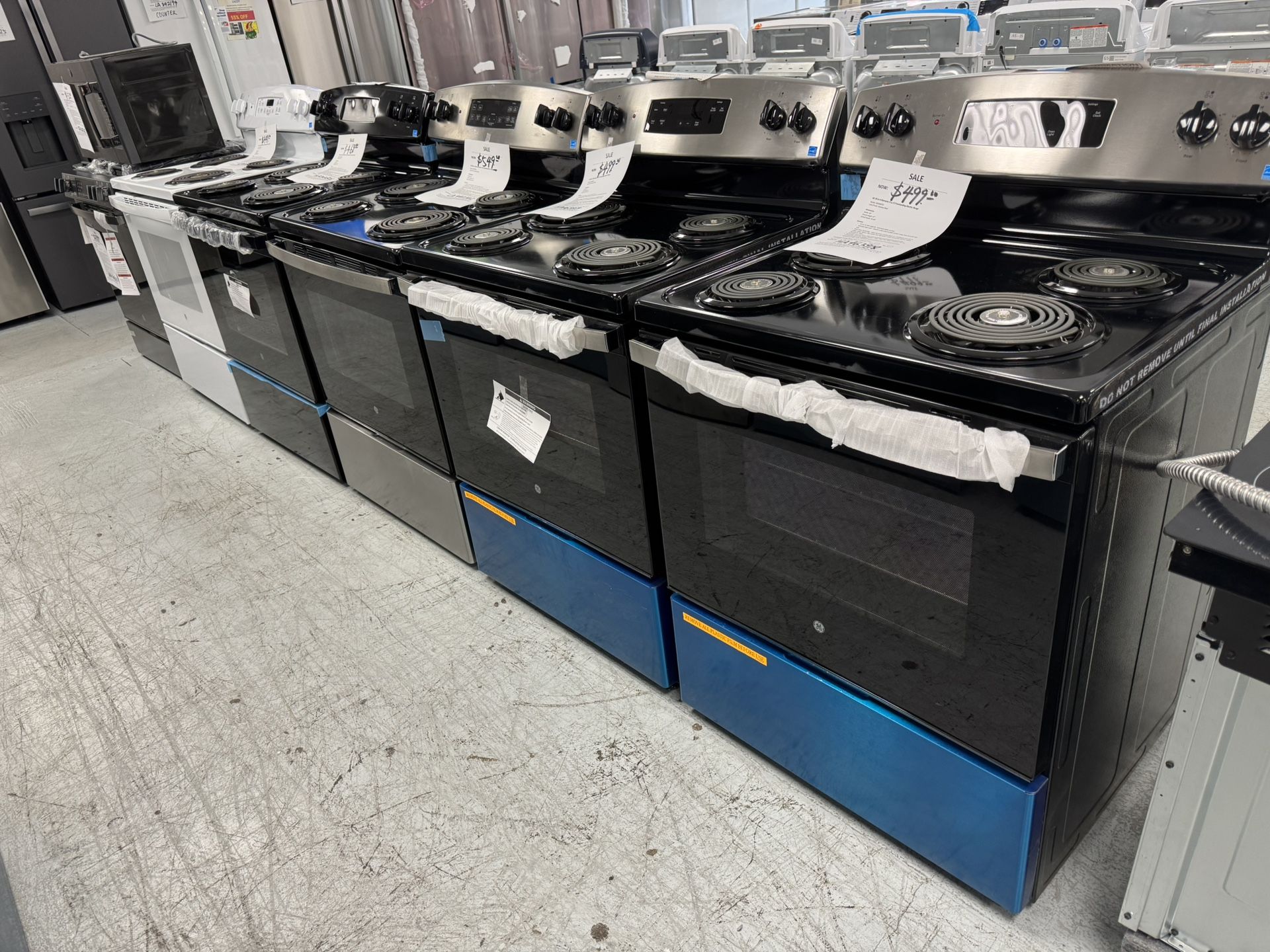 Never Used Coil Electric Ranges $449-$549