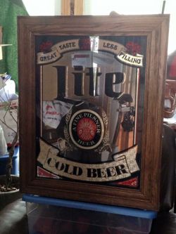 Miller Lite bar mirror