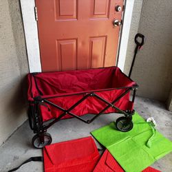Red Folding Cart