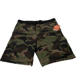 Kids Short Elastic Camouflage Shorts Classic Fit Casual Jogger Gym Size XL Husky