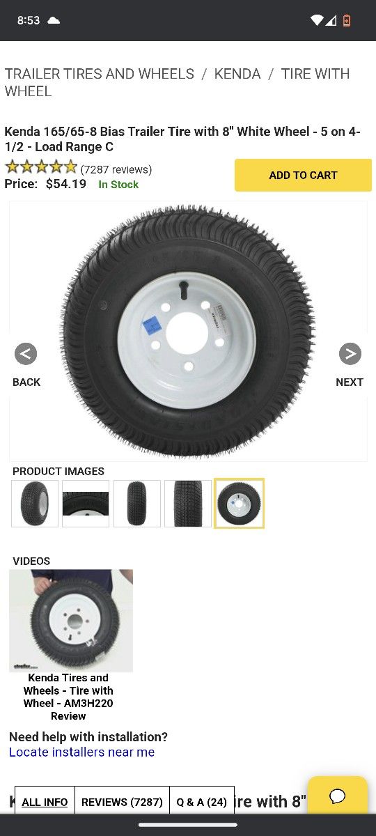 Jetski Trailer Rims And Tires