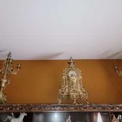Imperial Clock and Two Candelabras