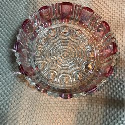 Vintage Circus Crystal 7” Candy Dish - Fire King Anchor Hocking 