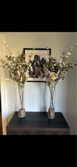 Faux flower arrangements (2)