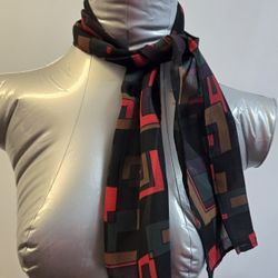 Vintage Sheer Geometretic Scarf