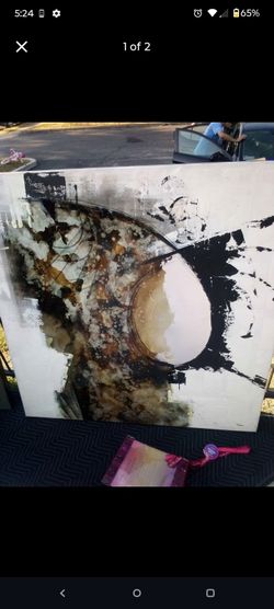 Frameless Abstract Painting On Canvas 
🎨