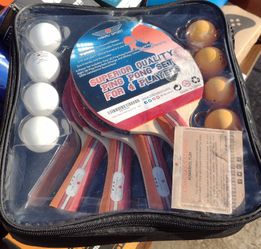 Ping Pong Set 4 Paddles 8 Balls