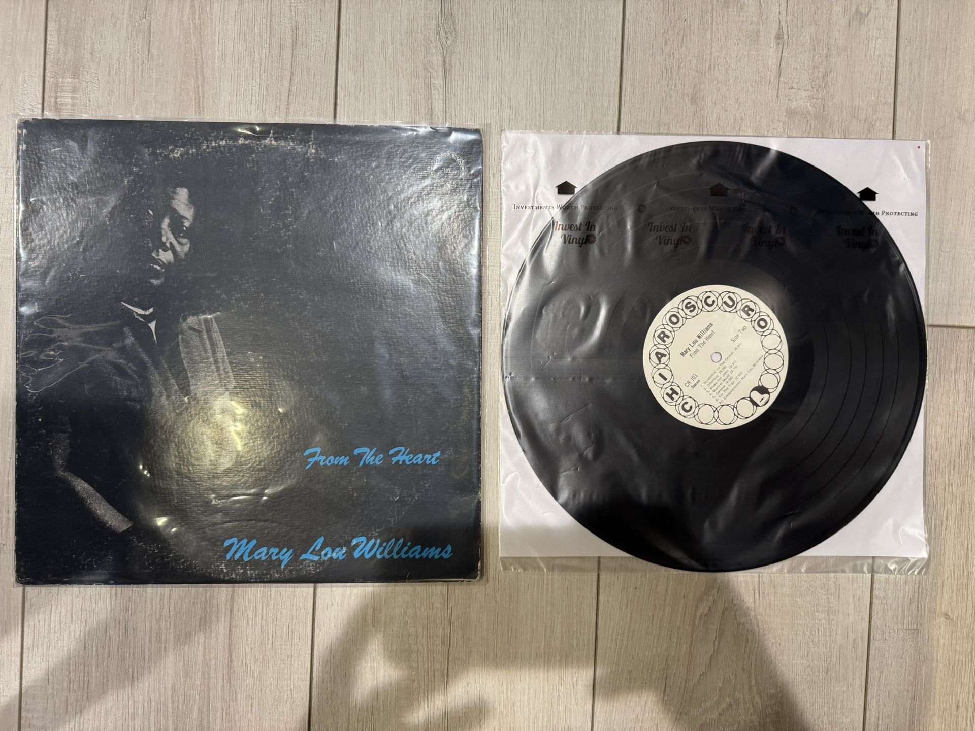 MARY LOU WILLIAMS -From The Heart - 1971-White Label- Jazz ***ultrasonically cleaned and sleeved**