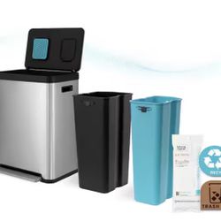 18.5 Gal. Stainless Steel Step-On Kitchen Trash Can 