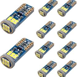 T10 Led Bulbs Super Bright Bulbs Reverse Lights License Plate Interior 6000k Canbus 