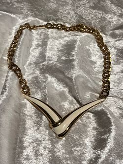 Gold-Tone V-Shape Statement Necklace