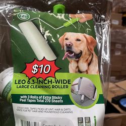❤️$10❤️ 6.3-Inch Wide Lint Roller, Super Sticky Surface. Ideal for Pet Hair. Includes 8-Inch Handle, 1 Roll (90 Sheets), 2 Refill Rolls (90 Sheets Eac