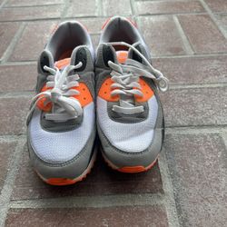 Size 8M Orange White Black Nike Air Max 90