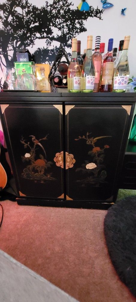 Asian Decor Bar Cabinet