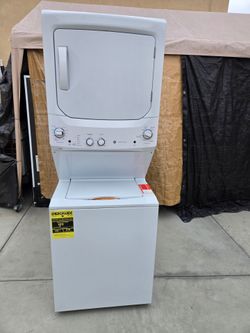 27WX31DX76H GE STACKABLE ELECTRIC 240V WASHER AND DRYER  DELIVER INSTALLATION