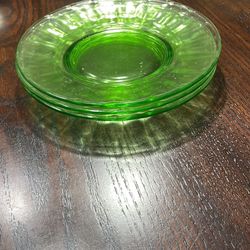 Green Vintage Plates