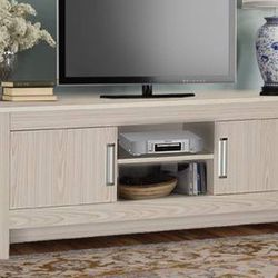 2 Door TV Stand for TVs up to 70", Rustic Wash ASSEMBLED