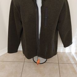 Mens St. John's Bay Sweater Jacket Green Size M