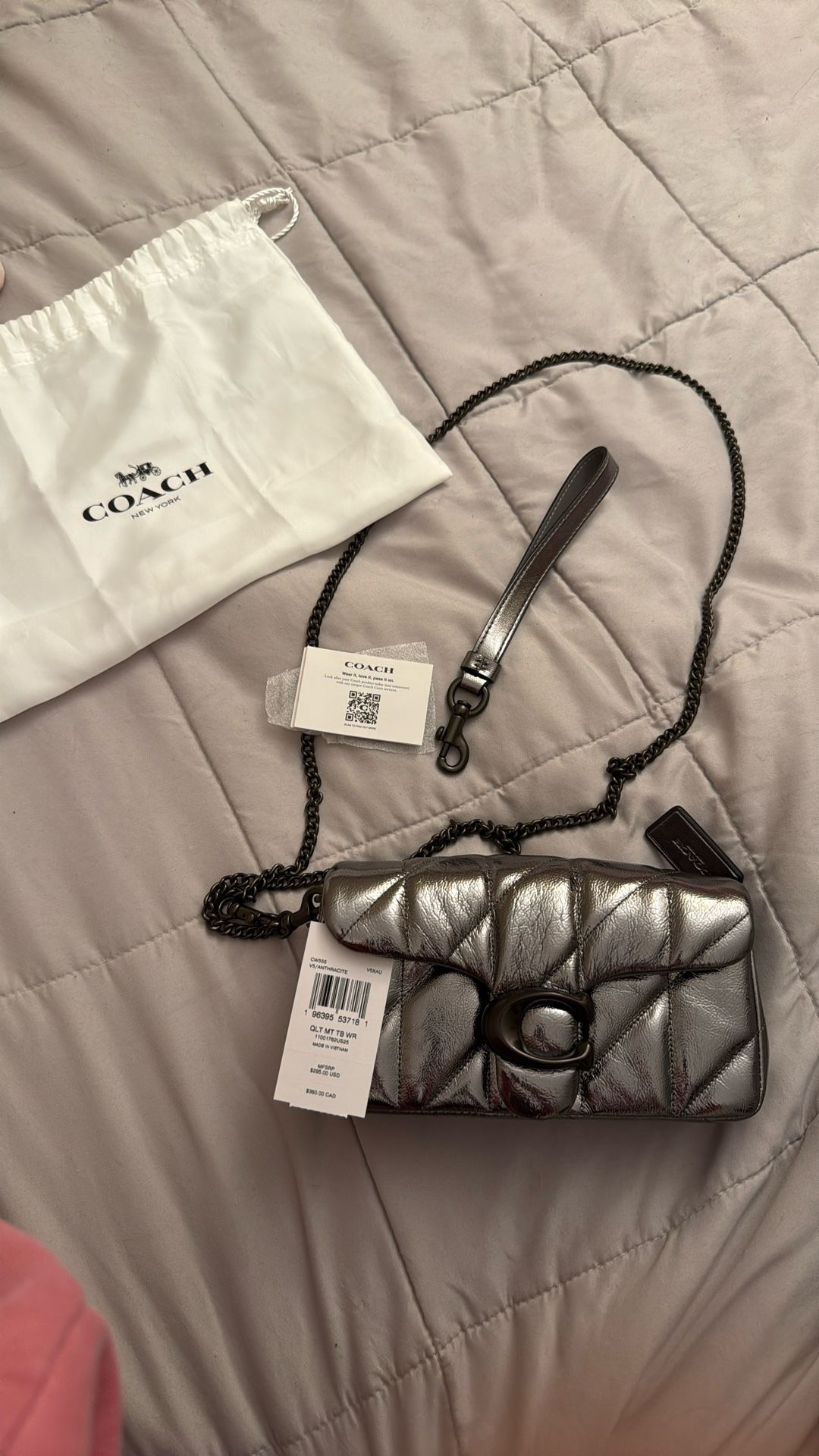Coach Metallic Silver Bag 