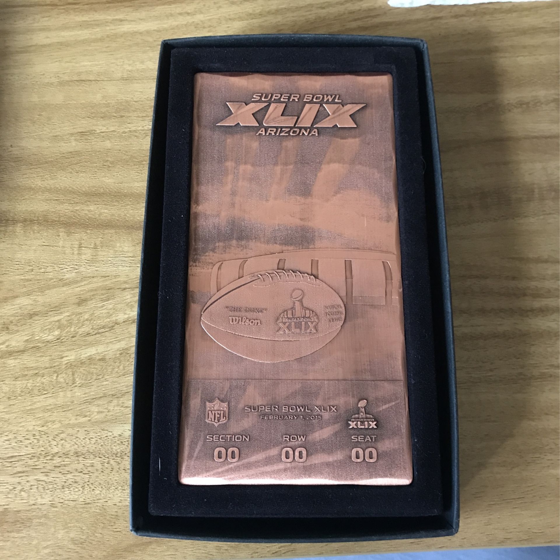Super Bowl Copper Ticket Arizona 2015