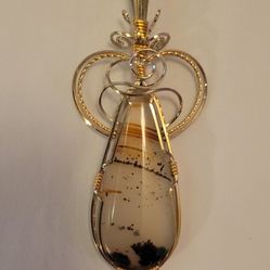 Pendant Agate, Silver, and Gold