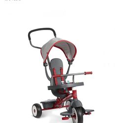 Radio Flyer 4-in-1 Stroll 'N Trike - Red: Adjustable Seat, Steel Frame, Ages 1-5