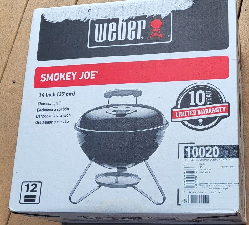 Weber Portable Charcoal Grill 14" Inch BBQ Brand New In Box