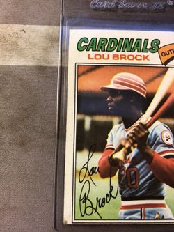 Lou Brock 1977 Topps Baseball Card # 355