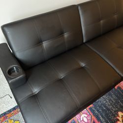 Mainstays Faux Leather Futon
