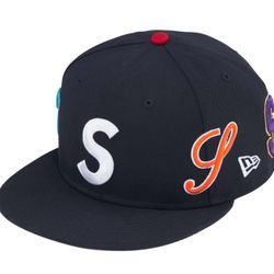 Supreme Multi S Logo New Era Fitted Hat ( NAVY & CAMO)