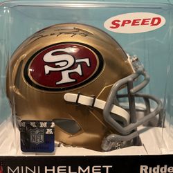 Brock Purdy 49ers Mini Signed Speed Helmet 