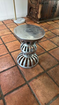 Metal end table