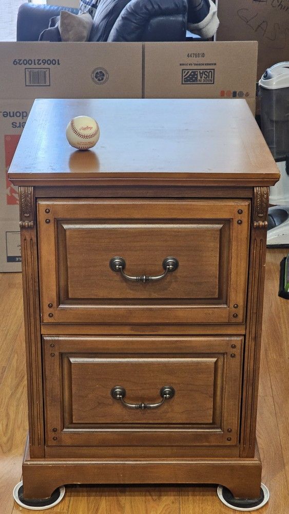 1x2 Sturdy Wood Filing Cabinet