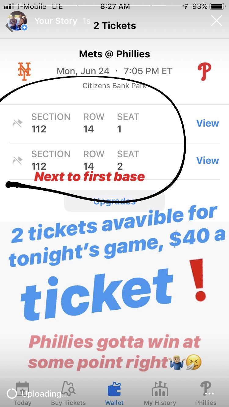 Phillies tickets!