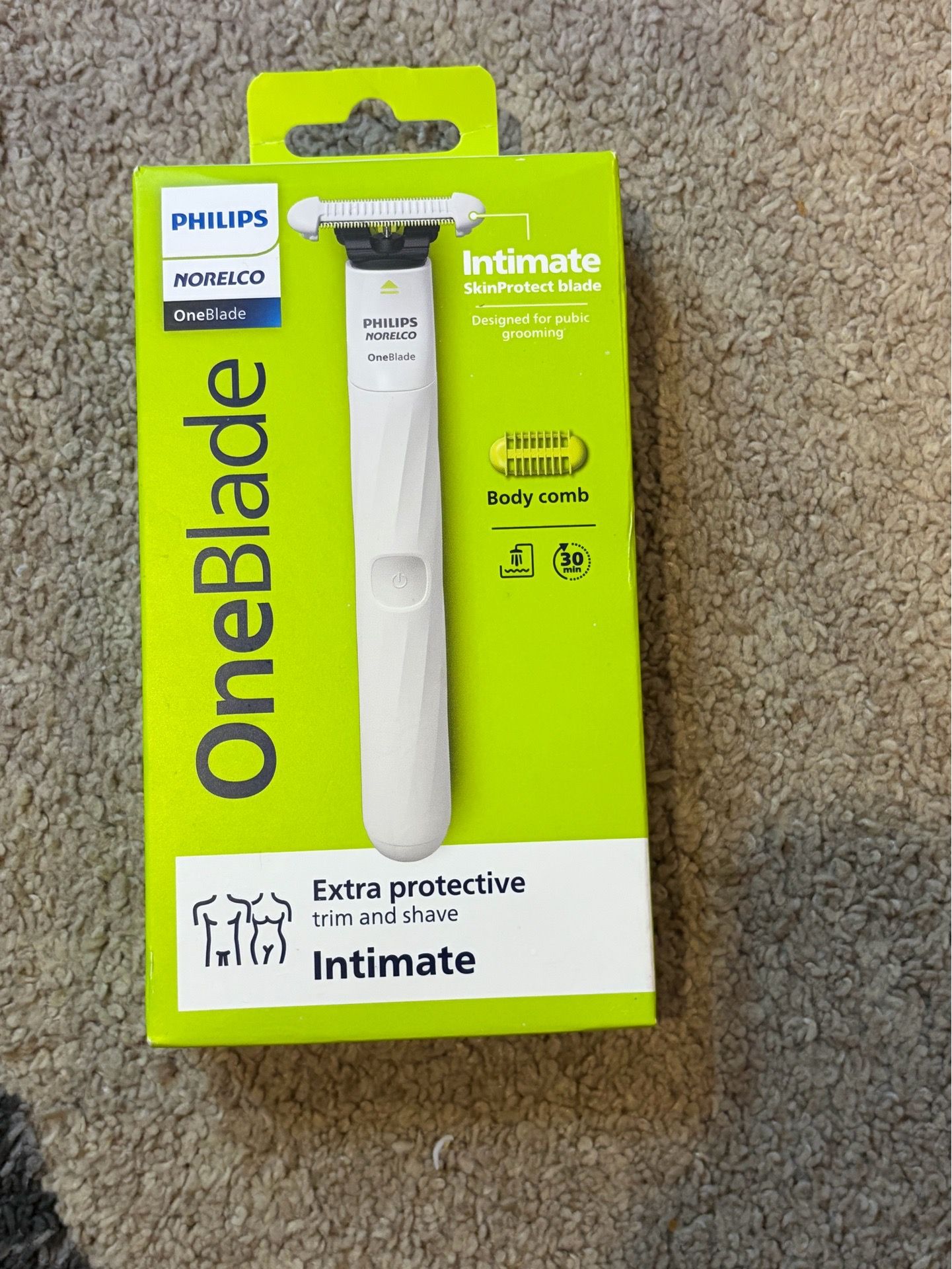 Philips Norelco OneBlade Intimate Electric Rechargeable Pubic Groomer - QP1924/70